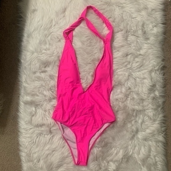 Hot Pink One Piece Bikini Size Medium - Picture 3 of 8
